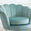 Poltrona Design Moderno in Velluto, Poltroncina da Camera Schienale Alto 76x67x74cm