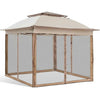 Gazebo da Giardino Pieghevole 3x3 con Zanzariere, Air Vent e Borsa per trasporto