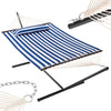 Amaca da Giardino Brasiliana con Cuscino e Supporto in Acciaio, portata 200kg 140x210cm