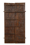 Biscottini Porta portone in legno massello e ferro da interno o da esterno vecchia e antica medievale scorrevole
