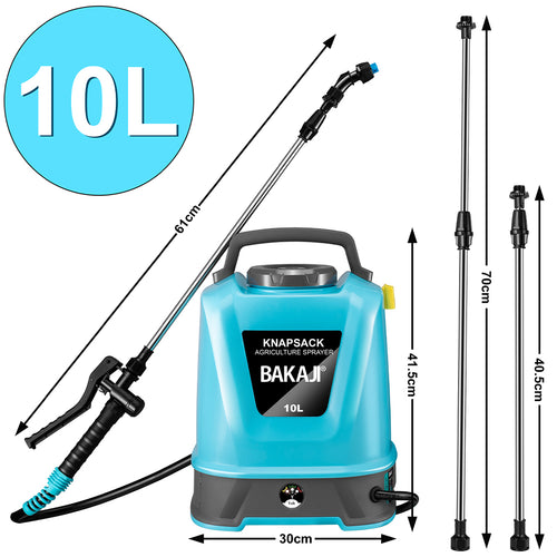 Nebulizzatore a Batteria 10 Litri Senza Fili Spruzzatore Giardino Pressione