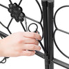 Arco da Giardino in Ferro con Cancello per Piante Rampicanti 116x36.5 H228cm Nero