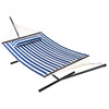 Amaca da Giardino Brasiliana con Cuscino e Supporto in Acciaio, portata 200kg 140x210cm