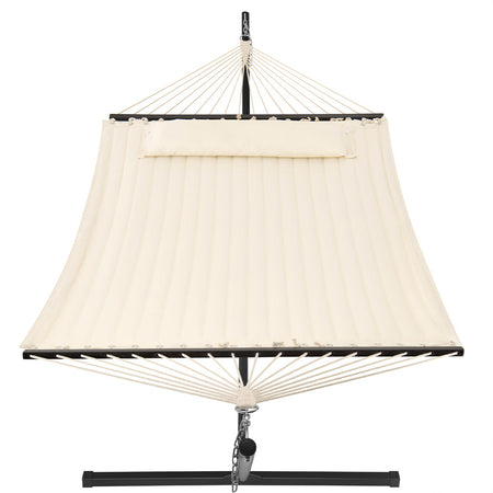 Amaca da Giardino Brasiliana con Cuscino e Supporto in Acciaio, portata 200kg 140x210cm