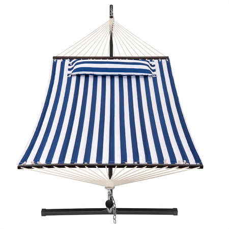 Amaca da Giardino Brasiliana con Cuscino e Supporto in Acciaio, portata 200kg 140x210cm