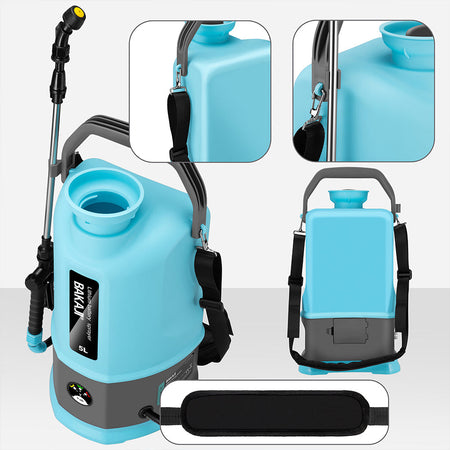 Nebulizzatore a Batteria 5 Litri Senza Fili Spruzzatore Giardino Pressione