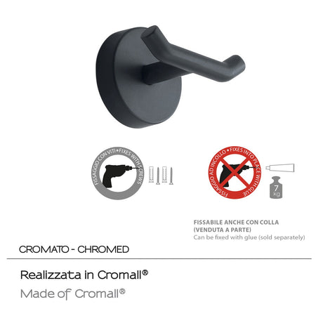 Appendiabiti Rose Nero Matt | Design Moderno e Minimal