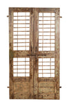 Biscottini Porta portone in legno massello e ferro da interno o da esterno vecchia e antica medievale