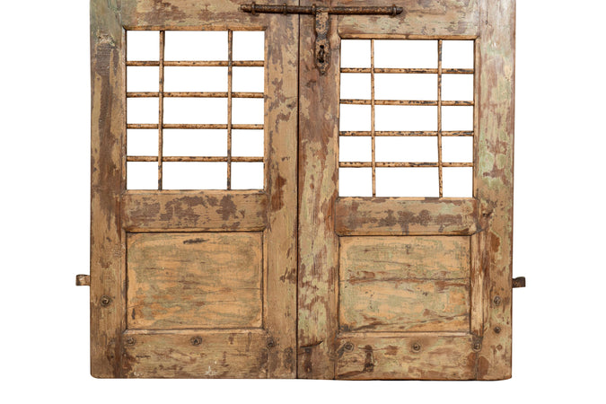 Biscottini Porta portone in legno massello e ferro da interno o da esterno vecchia e antica medievale