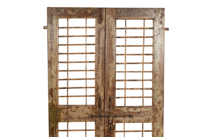 Biscottini Porta portone in legno massello e ferro da interno o da esterno vecchia e antica medievale