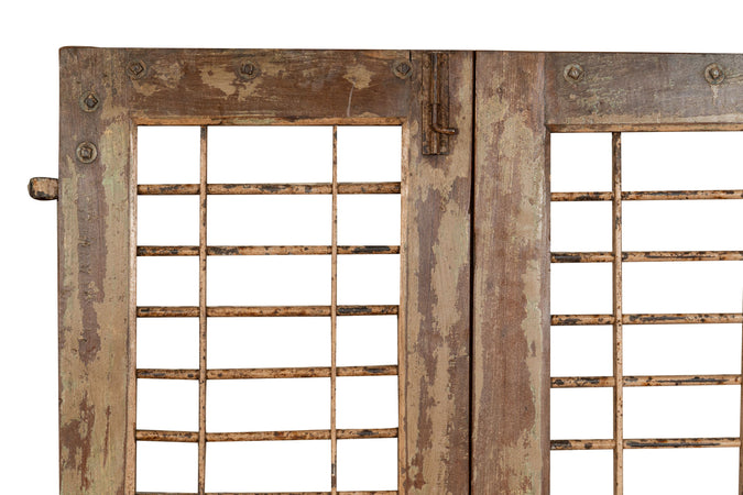 Biscottini Porta portone in legno massello e ferro da interno o da esterno vecchia e antica medievale