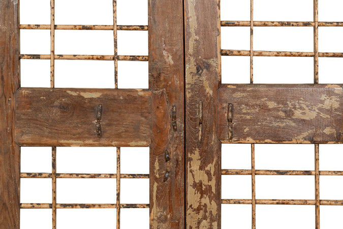 Biscottini Porta portone in legno massello e ferro da interno o da esterno vecchia e antica medievale