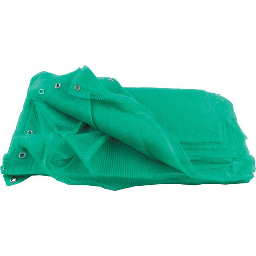 Rete di protezione per ponteggi in poliestere anti UV con bordo con asola