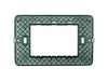 ETTROIT Supporto 3P Serie Starlight 3 Posti Compatibile Con Vimar Plana