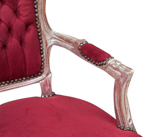 Biscottini Poltrona Luigi XVI Biscottini legno faggio intagliato foglia argento 63x65x100