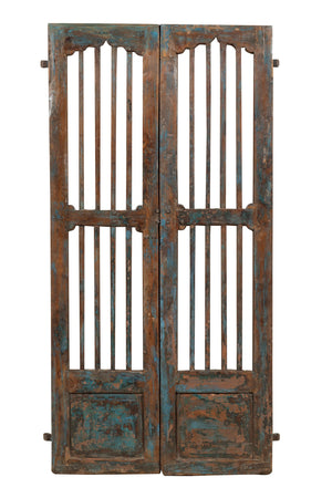 Biscottini Porta portone in legno massello e ferro da interno o da esterno vecchia e antica medievale