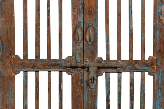 Biscottini Porta portone in legno massello e ferro da interno o da esterno vecchia e antica medievale