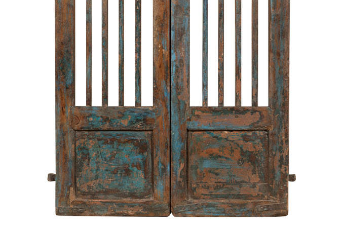 Biscottini Porta portone in legno massello e ferro da interno o da esterno vecchia e antica medievale