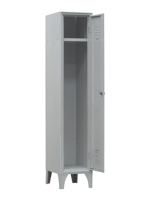 Armadio spogliatoio in metallo verniciato in versione monoblocco ad 1 posto cm. 30x50x180h