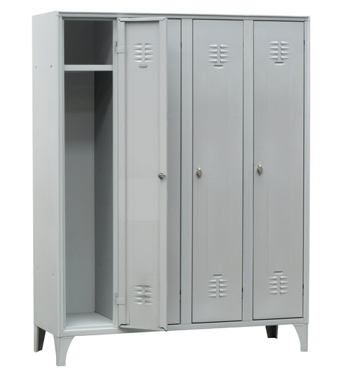 Armadio da spogliatoio per 4 posti in lamiera verniciata cm. 120x50x180h