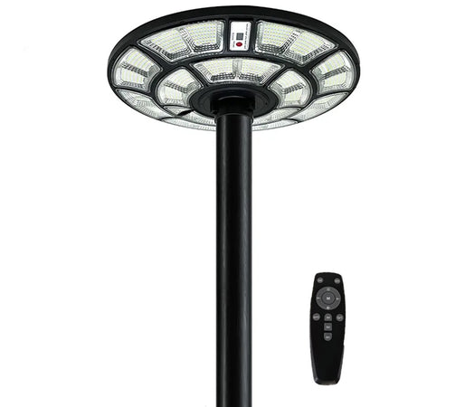 2000W LAMPIONE SOLARE LED ESTERNO ROTONDO GIARDINO FARO LUCE FREDDA CREPUSCOLARE