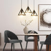 Lampadario Sospensione Piramide 18cm Metallo E27 Design Moderno Nero