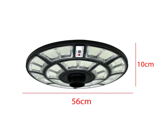 2000W LAMPIONE SOLARE LED ESTERNO ROTONDO GIARDINO FARO LUCE FREDDA CREPUSCOLARE