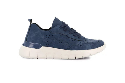 Grunland sneakers donna Sace in ecopelle blu SC0195