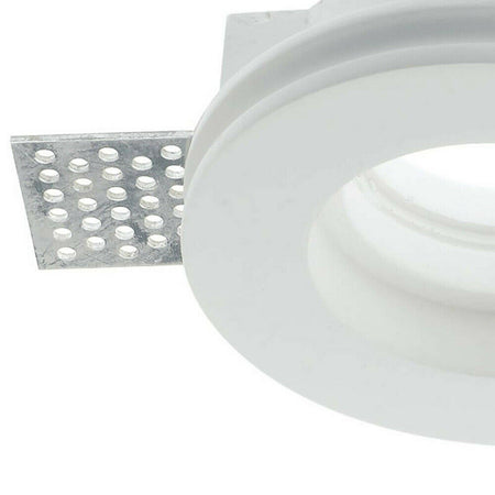 Portafaretto Gesso Incasso A Scomparsa Supporto Faretto Tondo Con Vetrino Gs-15