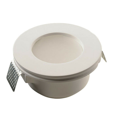Portafaretto Gesso Incasso A Scomparsa Supporto Faretto Tondo Con Vetrino Gs-15