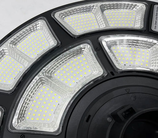 2000W LAMPIONE SOLARE LED ESTERNO ROTONDO GIARDINO FARO LUCE FREDDA CREPUSCOLARE