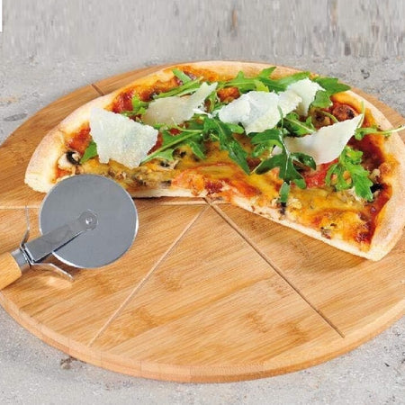 Forno Pizza Pietra Refrattaria 1200W Timer Termostato con 3Accessori in Legno