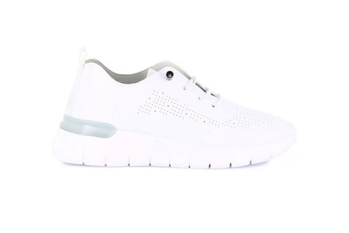 Grunland sneakers donna Sace in ecopelle bianco argento SC0193