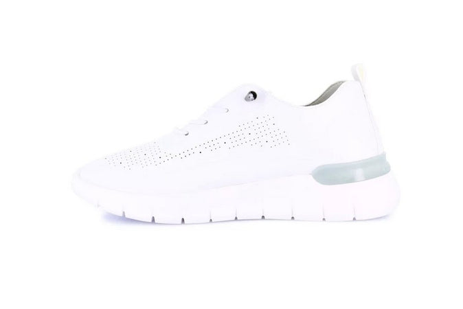 Grunland sneakers donna Sace in ecopelle bianco argento SC0193