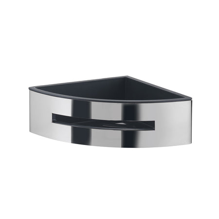 Mensola Portaoggetti Doccia Angolare Ago Cromato/Nero | Eleganza e Funzionalità | Scegli il tuo Stile