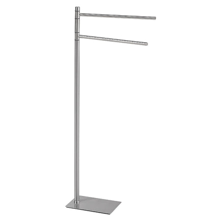 Piantana Portasalviette acciaio spazzolato per due asciugamani trilly