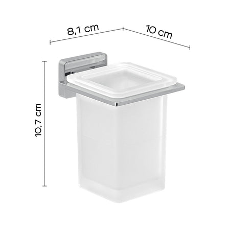 Portaspazzolini Aneta Cromato | Design Moderno