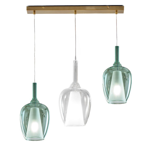 Lampadario vetro colorato Gea Luce OFELIA S E27 LED lampada soffitto