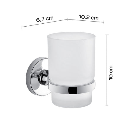 Portaspazzolini Azzurra Cromato | Design Moderno