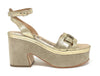 Janet & Janet sandali donna platform in suede gold J 152