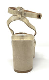 Janet & Janet sandali donna platform in suede gold J 152