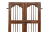 Biscottini Porta portone in legno massello e ferro da interno o da esterno vecchia e antica medievale scorrevole