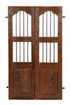 Biscottini Porta portone in legno massello e ferro da interno o da esterno vecchia e antica medievale scorrevole