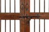 Biscottini Porta portone in legno massello e ferro da interno o da esterno vecchia e antica medievale scorrevole