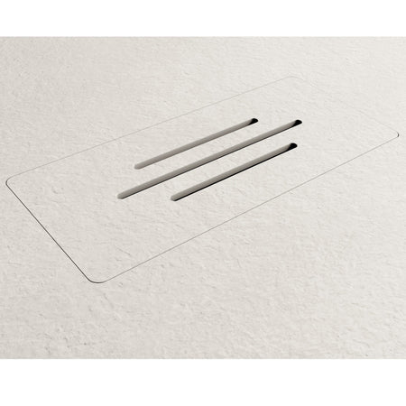 Piatto doccia in marmo resina bianco effetto cemento STAR MAKA