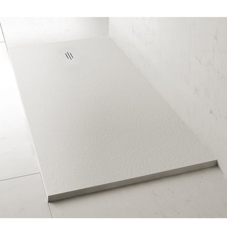 Piatto doccia in marmo resina bianco effetto cemento STAR MAKA