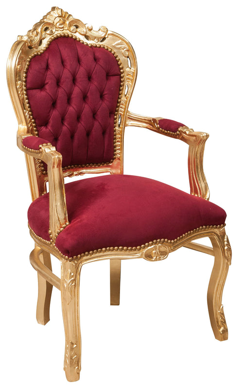 Biscottini Poltrona stile francese Luigi XVI in legno massello di faggio XVI, faggio,