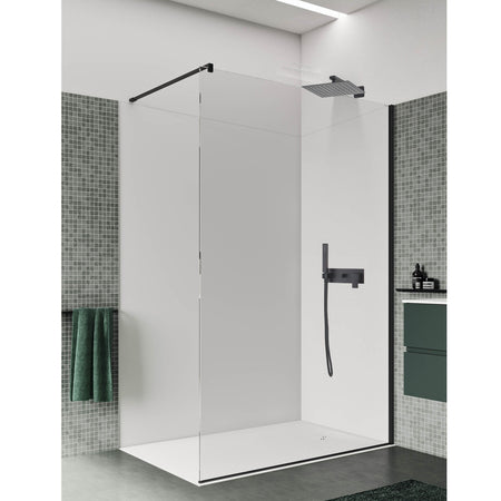 Kit doccia NERO con Soffione 20x20 - Braccio Doccia - Miscelatore | POSEIDON