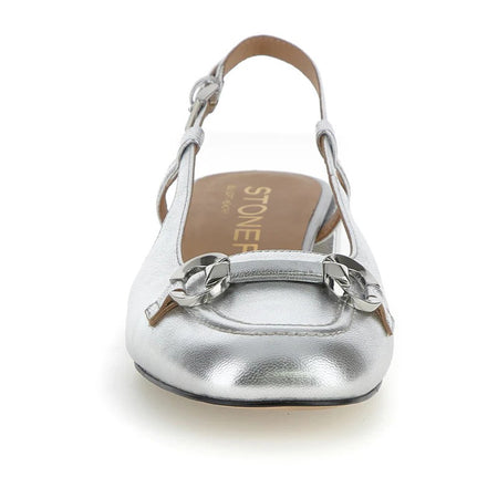Stonefly scarpa con tacco Iris 1 laminata argento 222471