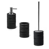Set da bagno Alin in resina Nero- Design moderno (3 pz)